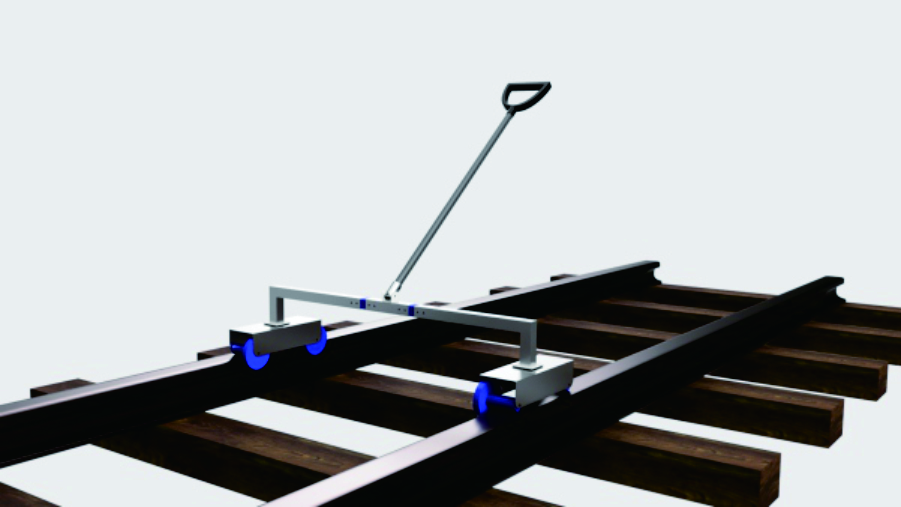 鉄道業界初　教育・確認用レールチェッカー